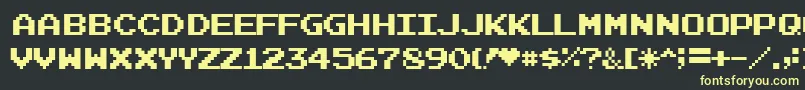 Joystix Font – Yellow Fonts on Black Background