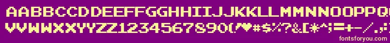 More about Joystix Font Joystix Font – Yellow Fonts on Purple Background