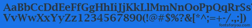 LucidaBrightDemibold Font – Black Fonts on Blue Background