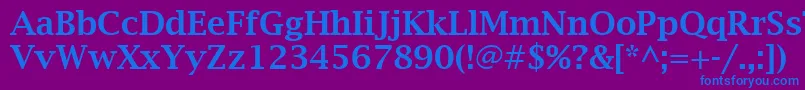 LucidaBrightDemibold Font – Blue Fonts on Purple Background