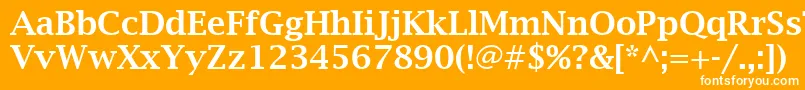 LucidaBrightDemibold Font – White Fonts on Orange Background