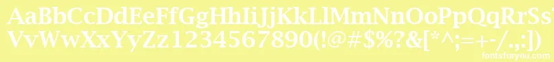 LucidaBrightDemibold Font – White Fonts on Yellow Background