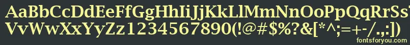 LucidaBrightDemibold Font – Yellow Fonts on Black Background