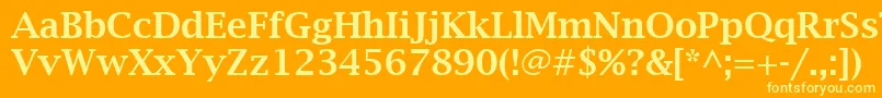 LucidaBrightDemibold Font – Yellow Fonts on Orange Background