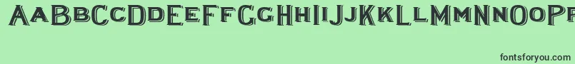 Weitere Informationen zur Lewishamshadowedwide-Schriftart Lewishamshadowedwide-Schriftart – Schwarze Schriften auf grünem Hintergrund
