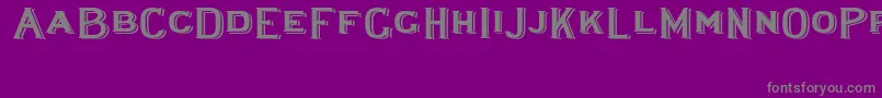 Czcionka Lewishamshadowedwide – szare czcionki na fioletowym tle