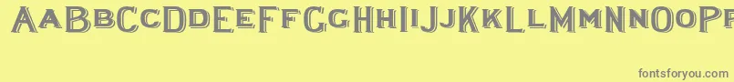 Saiba mais sobre a fonte Lewishamshadowedwide Fonte Lewishamshadowedwide – fontes cinzas em um fundo amarelo
