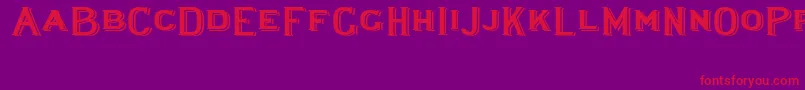 Fonte Lewishamshadowedwide – fontes vermelhas em um fundo violeta