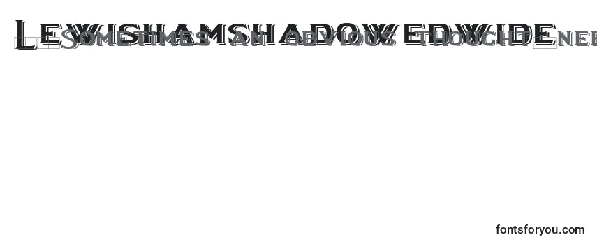 Lewishamshadowedwide -fontin tarkastelu