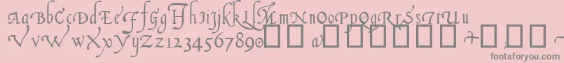 ItalianCursive14thC Font – Gray Fonts on Pink Background