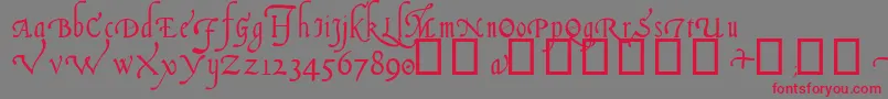 ItalianCursive14thC Font – Red Fonts on Gray Background