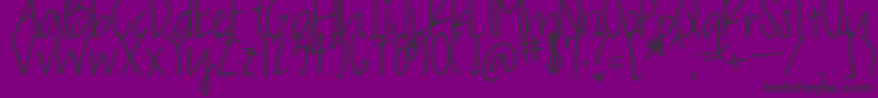 OliveCharming Font – Black Fonts on Purple Background