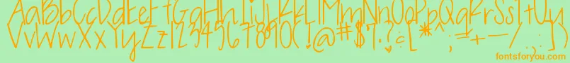 OliveCharming Font – Orange Fonts on Green Background