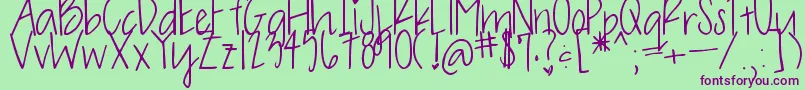 OliveCharming Font – Purple Fonts on Green Background