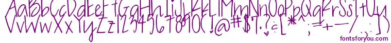 OliveCharming Font – Purple Fonts on White Background