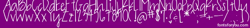 OliveCharming Font – White Fonts on Purple Background