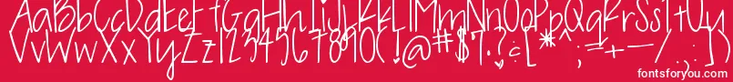 OliveCharming Font – White Fonts on Red Background