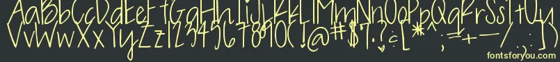 OliveCharming Font – Yellow Fonts on Black Background