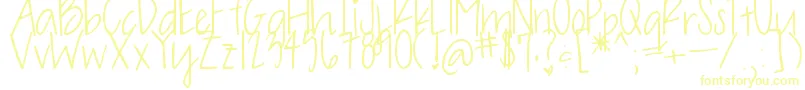 OliveCharming-Schriftart – Gelbe Schriften