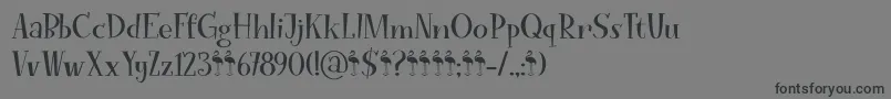 フォントFunkyFlamingoDemo – 黒い文字の灰色の背景