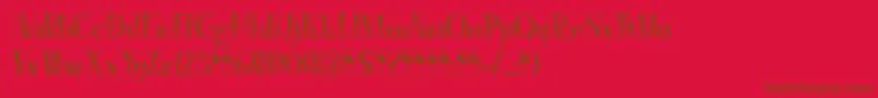 FunkyFlamingoDemo-Schriftart – Braune Schriften auf rotem Hintergrund