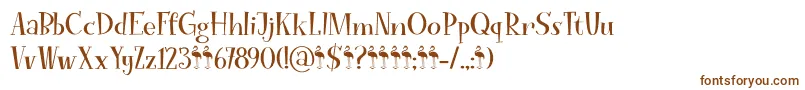 Шрифт FunkyFlamingoDemo – коричневые шрифты на белом фоне