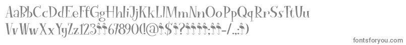FunkyFlamingoDemo-fontti – harmaat kirjasimet valkoisella taustalla