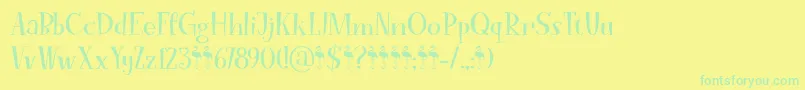 FunkyFlamingoDemo Font – Green Fonts on Yellow Background