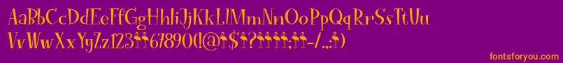 FunkyFlamingoDemo Font – Orange Fonts on Purple Background