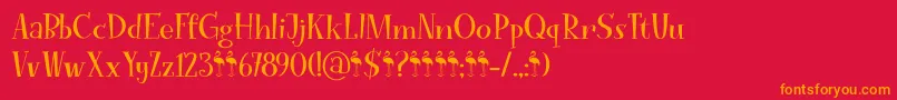 FunkyFlamingoDemo Font – Orange Fonts on Red Background