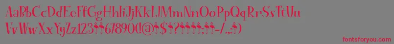フォントFunkyFlamingoDemo – 赤い文字の灰色の背景