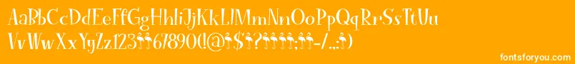 FunkyFlamingoDemo-Schriftart – Weiße Schriften auf orangefarbenem Hintergrund