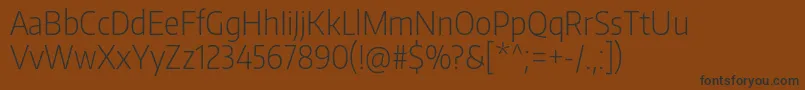EncodesanscondensedExtralight Font – Black Fonts on Brown Background