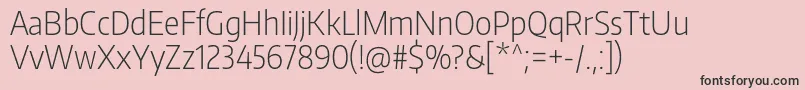 EncodesanscondensedExtralight Font – Black Fonts on Pink Background