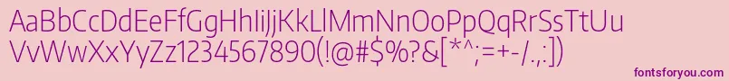 EncodesanscondensedExtralight Font – Purple Fonts on Pink Background