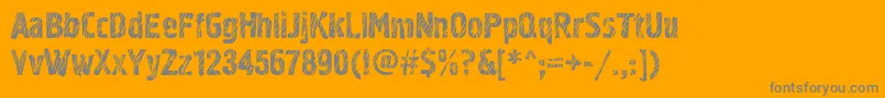 Graffiti2c-Schriftart – Graue Schriften auf orangefarbenem Hintergrund