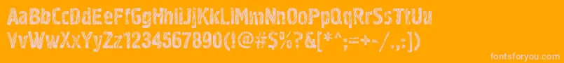 Graffiti2c Font – Pink Fonts on Orange Background