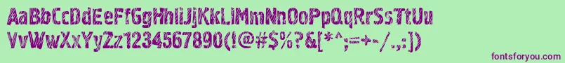 Graffiti2c Font – Purple Fonts on Green Background