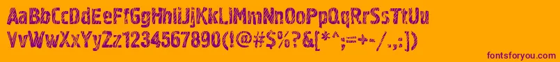 Graffiti2c Font – Purple Fonts on Orange Background