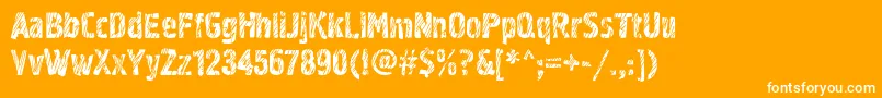 Graffiti2c Font – White Fonts on Orange Background