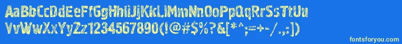 Graffiti2c Font – Yellow Fonts on Blue Background