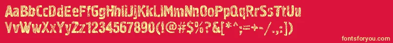 Graffiti2c Font – Yellow Fonts on Red Background