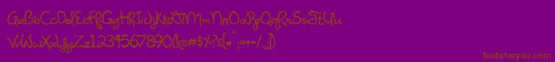Шрифт NightOfTheFireflies – коричневые шрифты на фиолетовом фоне