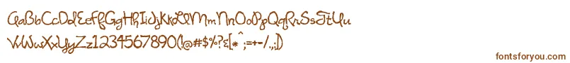 NightOfTheFireflies Font – Brown Fonts on White Background