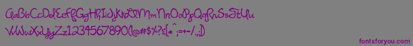 NightOfTheFireflies Font – Purple Fonts on Gray Background