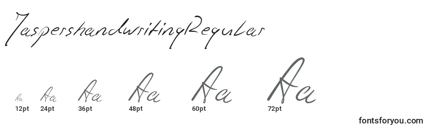Размеры шрифта JaspershandwritingRegular