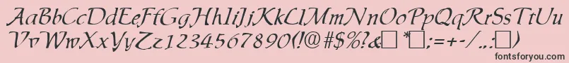 Ingrid Font – Black Fonts on Pink Background