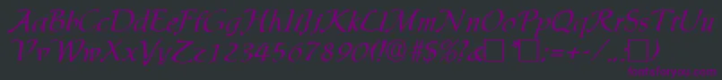 Ingrid Font – Purple Fonts on Black Background