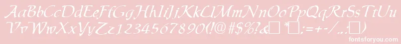 Ingrid Font – White Fonts on Pink Background