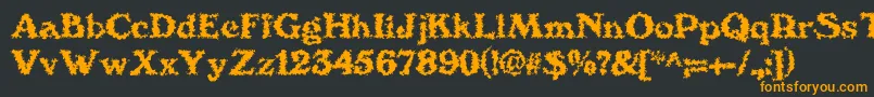 We4Db Font – Orange Fonts on Black Background